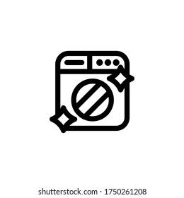 Washing Machine Icon, Laundry Logo, Hygiene Symbol.