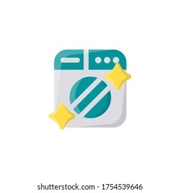 Washing Machine Icon, Laundry Logo, Hygiene Symbol.