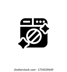 Washing Machine Icon, Laundry Logo, Hygiene Symbol.