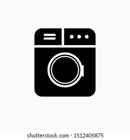 
Washing Machine Icon - Laundry Vector, Sign and Symbol for Design, Presentation, Website or Apps Elements.