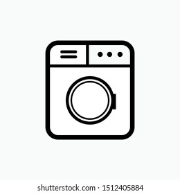 
Washing Machine Icon - Laundry Vector, Sign and Symbol for Design, Presentation, Website or Apps Elements.