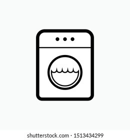 
Washing Machine Icon - Laundry Vector, Sign and Symbol for Design, Presentation, Website or Apps Elements.