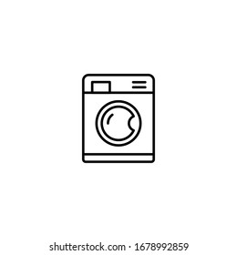 Washing machine icon. Laundry vector icon. Home Electric appliances symbol. Cleaning sign. Trendy Flat style for graphic design, Web site, UI. EPS10. - Vector illustration