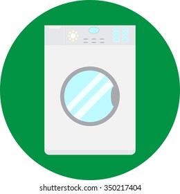Washing machine icon. Laundry and wash, appliance home equipment. Vector art design abstract unusual fashion illustration