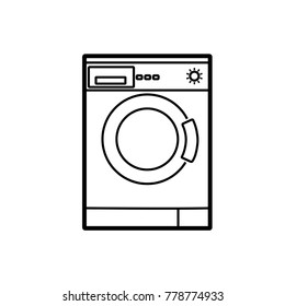 washing machine icon line art