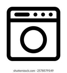 Washing Machine Icon in Line Style