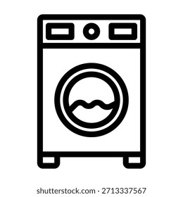 Washing machine icon line style transparent illustration