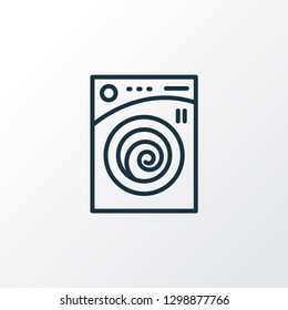 Washing machine icon line symbol. Premium quality isolated laundromat element in trendy style.