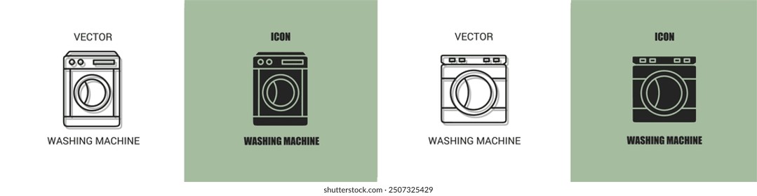 Washing machine icon line. Washing machine vector illustration.