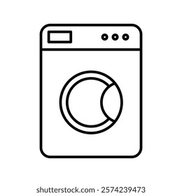 Washing machine icon linear logo isolated