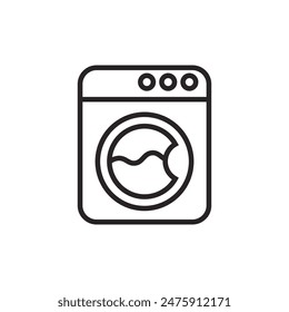 Washing machine icon with linear style