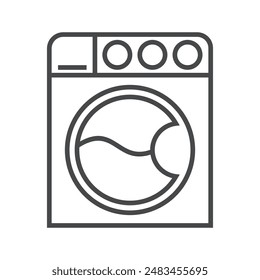 Washing machine icon with linear style