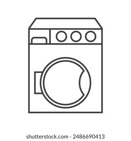 Washing machine icon with linear style