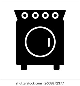Washing machine icon with linear style