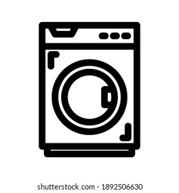 Washing Machine icon or logo isolated sign symbol vector illustration - high quality black style vector icons
