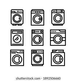 Washing Machine icon or logo isolated sign symbol vector illustration - Collection of high quality black style vector icons
