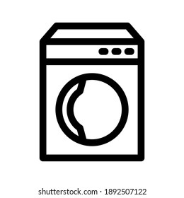 Washing Machine icon or logo isolated sign symbol vector illustration - high quality black style vector icons
