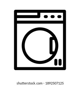 Washing Machine icon or logo isolated sign symbol vector illustration - high quality black style vector icons
