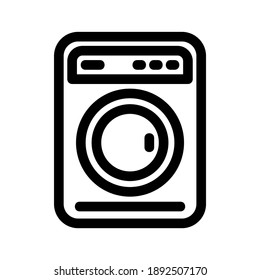 Washing Machine icon or logo isolated sign symbol vector illustration - high quality black style vector icons
