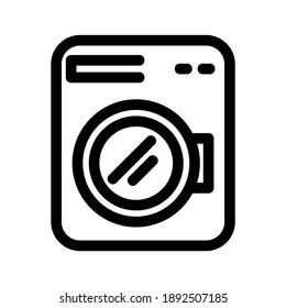 Washing Machine icon or logo isolated sign symbol vector illustration - high quality black style vector icons
