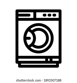 Washing Machine icon or logo isolated sign symbol vector illustration - high quality black style vector icons
