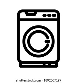 Washing Machine icon or logo isolated sign symbol vector illustration - high quality black style vector icons
