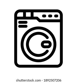 Washing Machine icon or logo isolated sign symbol vector illustration - high quality black style vector icons
