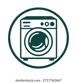 washing machine icon logo seal vector on white background
Vector stamp icon