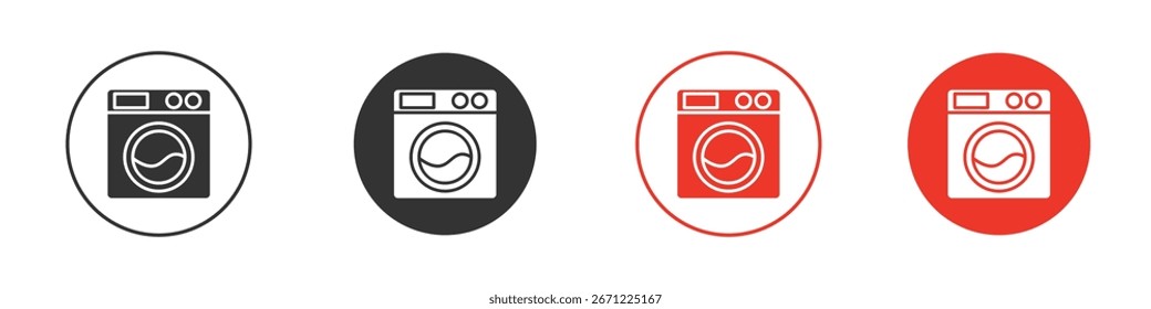 Icono de la lavadora para el logotipo, símbolo de la muestra del Vector para el diseño