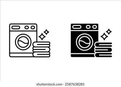 Washing machine Icon, for mobile concept and web design. vector illustration