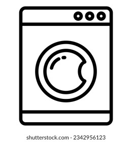 washing machine icon on transparent background