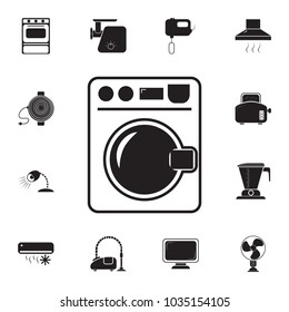 Washing machine icon on white background on white background
