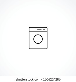Washing machine icon on white background. Washing machine icon on white background. Washing machine icon on white background. 