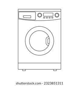Washing machine icon on a white background. Vector image.
