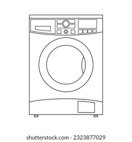 Washing machine icon on a white background. Vector image.