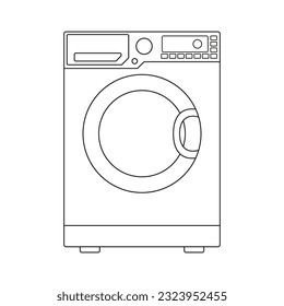 Washing machine icon on a white background. Vector image.