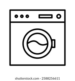 Washing machine icon on white background