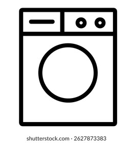 Ícone da máquina de lavar no vetor de fundo branco
Ícone de vetor artigos domésticos home