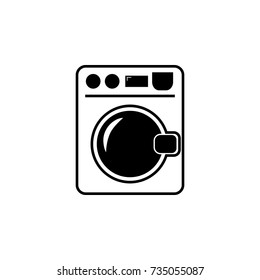 Washing machine icon on white background