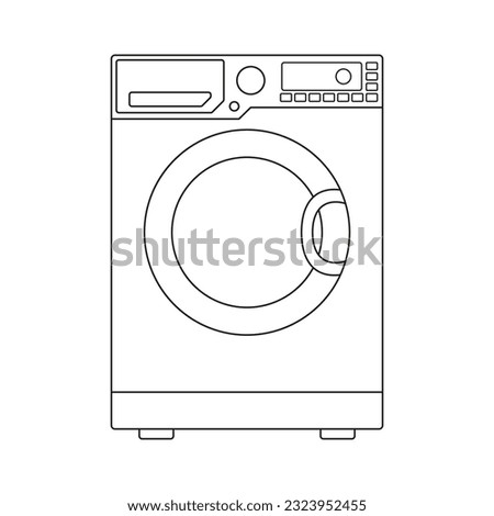 Washing machine icon on a white background. Vector image.