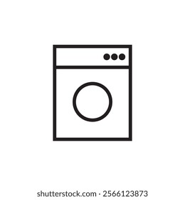 Washing machine icon outline editable stroke vector eps