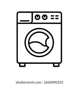 Washing Machine Icon Outline Laundry Appliance Symbol Vector