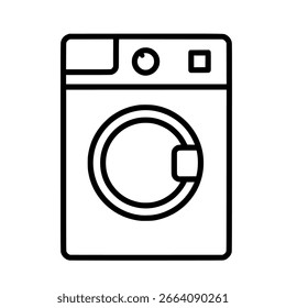 Icono de la lavadora Esquema de la lavadora Vector del símbolo del aparato