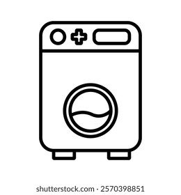 Washing machine icon Outline thin set