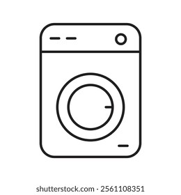 Washing machine icon Outline vector line symbol