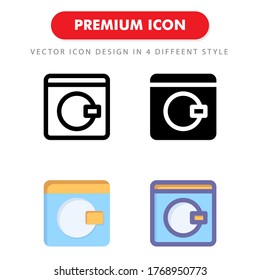 paquete de iconos de lavadora aislado en fondo blanco. para el diseño de su sitio web, logotipo, aplicación, interfaz de usuario. Ilustración gráfica vectorial y trazo editable. EPS 10.