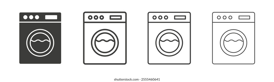 Washing machine icon pack. vector illustration