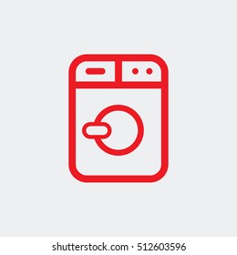 Washing machine icon red