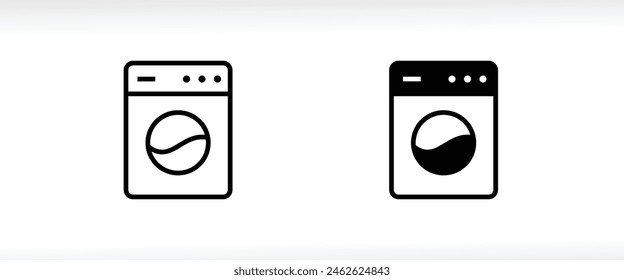 Botón, Vector, signo, símbolo, logotipo, ilustración, trazo editable, estilo de diseño plano aislado en blanco