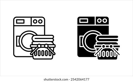 washing machine icon set. electric appliances icon vector illustration on white background